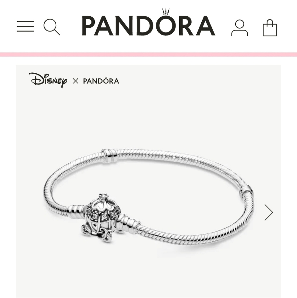 Pandora Cinderella Pumpkin Coach Clasp Bracelet